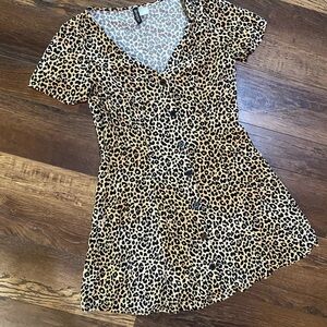 H&M Leopard Print Mini Dress
